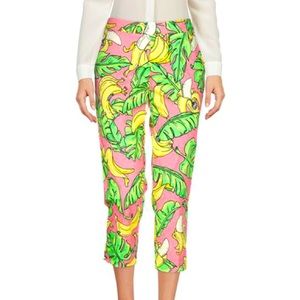 LOVE MOSCHINO 3/4-LENGTH PANTS BANANA PRINT SIZE 2